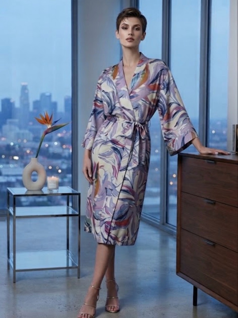 Soma women’s Abstract Print Robe night size XXL NEW